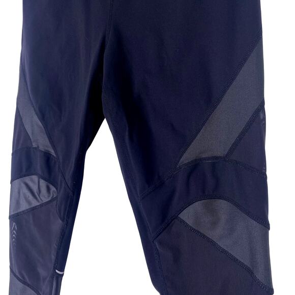 SWEATY BETTY Black Mesh Panel Cropped Leggings Womens Sz S Yoga Exercise Workout - Picture 6 of 7